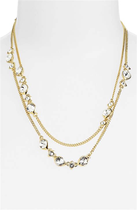 givenchy long crystal station necklace|givenchy necklace vintage.